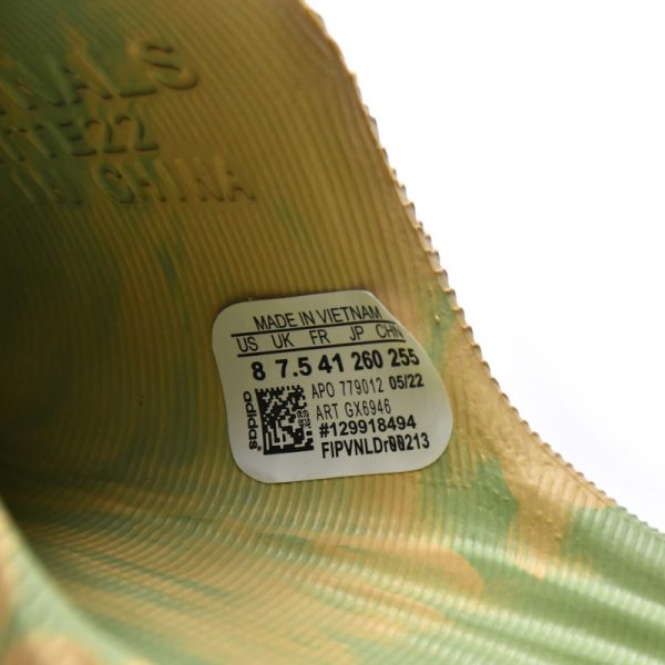 Adidas Originals Adilette 22 Slides Magic Lime Desert Sand GY1597 - Image 2