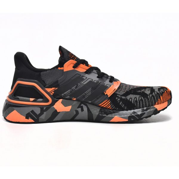 Adidas Ultra Boost 20 Black Signal Orange Sneakers FV8330 - Image 7