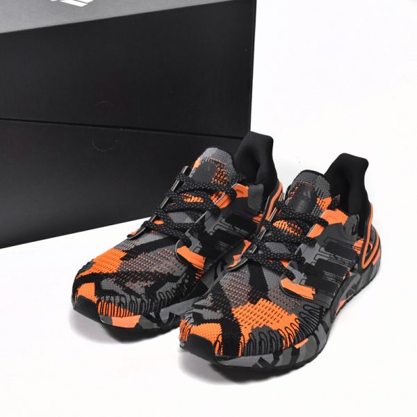 Adidas Ultra Boost 20 Black Signal Orange Sneakers FV8330 - Image 8