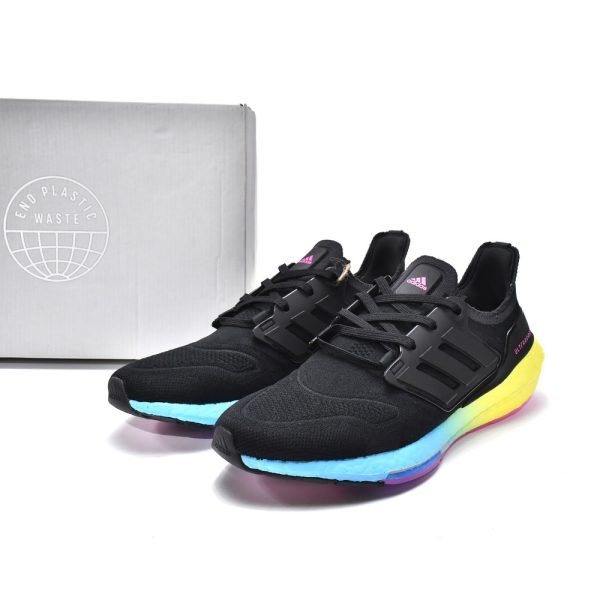 Adidas Ultra Boost 2022 Black Gradient Yellow Sneaker GV8829