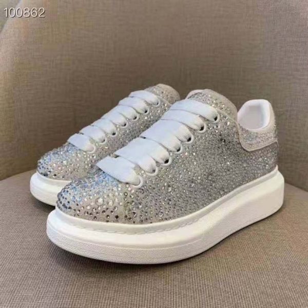 Alexander Mqueen Silver Sneakers - Image 2
