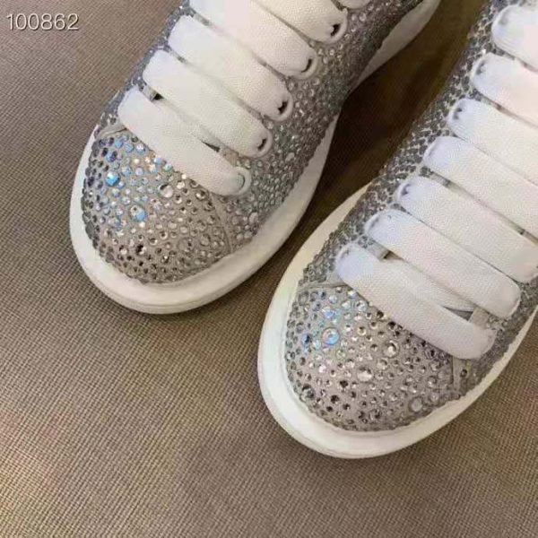 Alexander Mqueen Silver Sneakers - Image 3