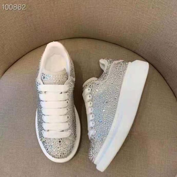 Alexander Mqueen Silver Sneakers - Image 4