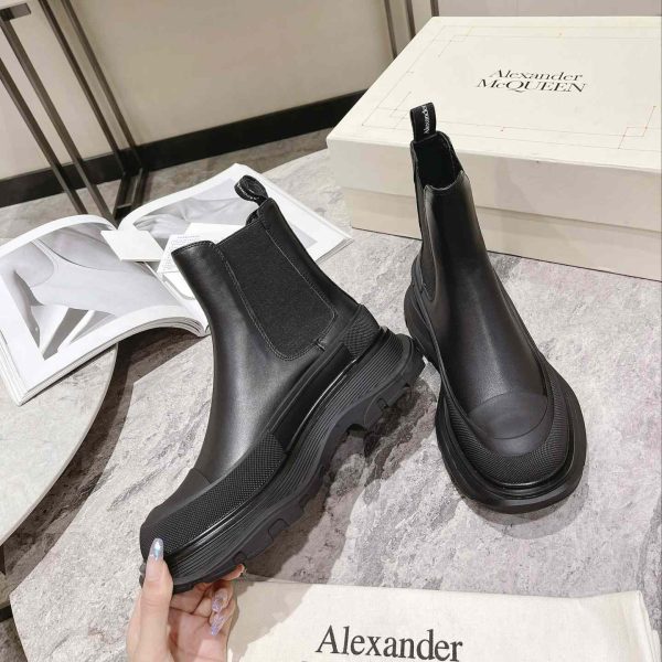 Alexander Mqueen Tread Slick Boot In Black/Silver - Image 7