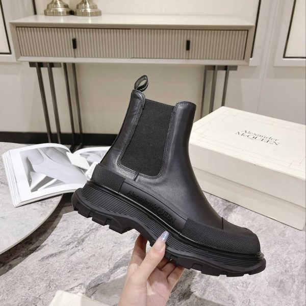 Alexander Mqueen Tread Slick Boot In Black/Silver - Image 8