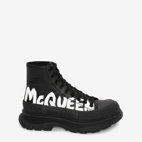Alexander Mqueen Tread Slick Boot In Black/White - Image 2