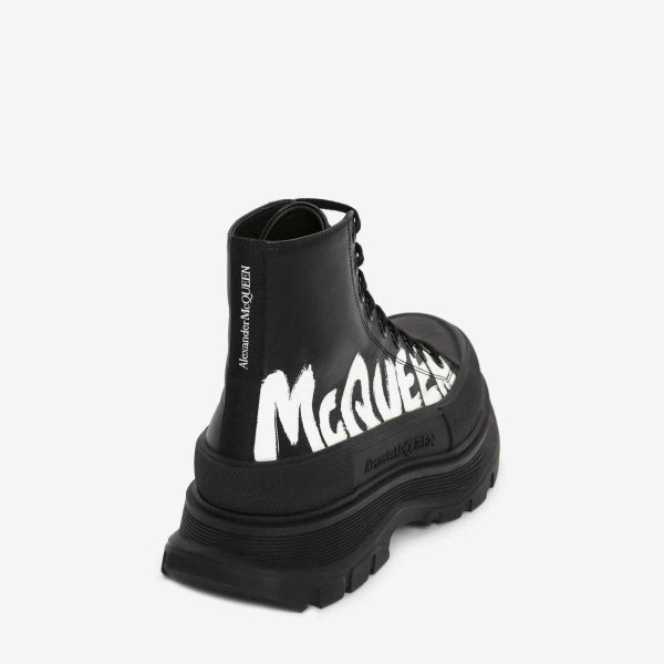 Alexander Mqueen Tread Slick Boot In Black/White - Image 4