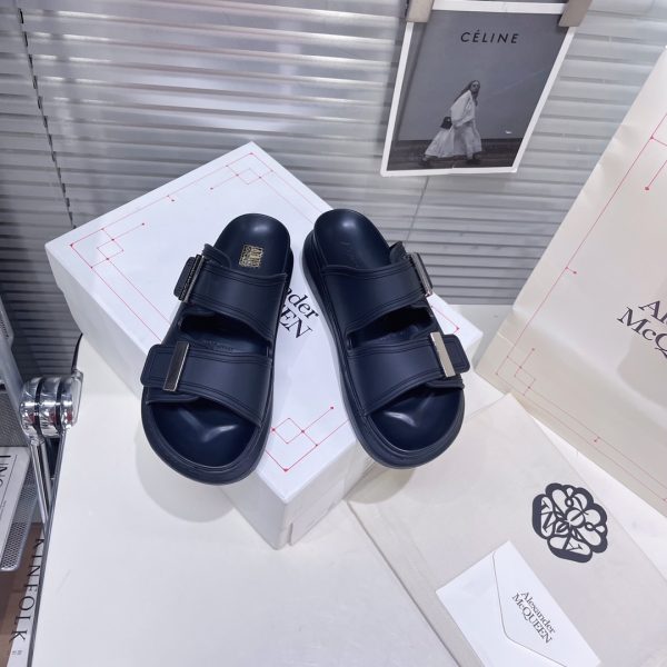 Alexander Mqueen Women's Hybrid Slide In Black/Silver