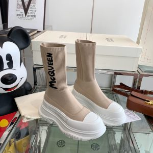 Alexander Mqueen Women's McQueen Graffiti Knit Tread Slick Boot