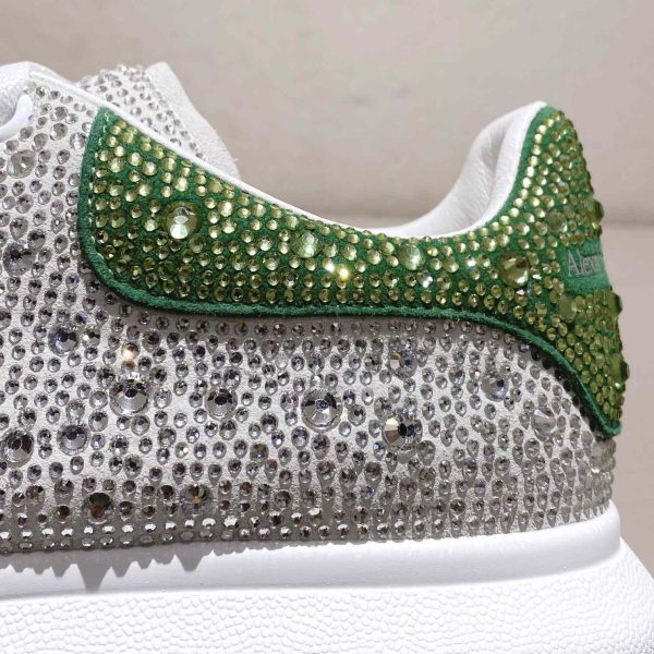 Alexander Mqueen Women's Oversized Sneaker In White/Acid Green - Image 2