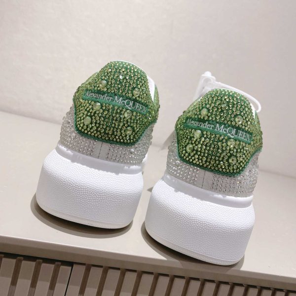 Alexander Mqueen Women's Oversized Sneaker In White/Acid Green - Image 3
