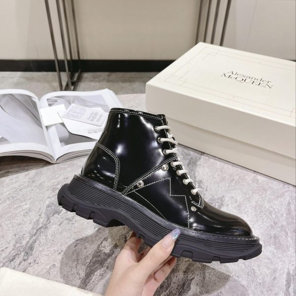 Alexander Mqueen Women's Tread Slick Boot In Black/Silver - Image 7