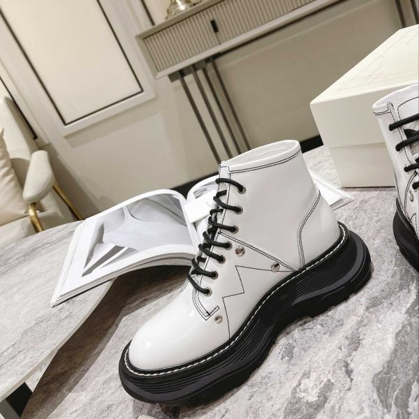 Alexander Mqueen Women's Tread Slick Boot In White - Image 7