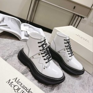 Alexander Mqueen Women's Tread Slick Boot In White