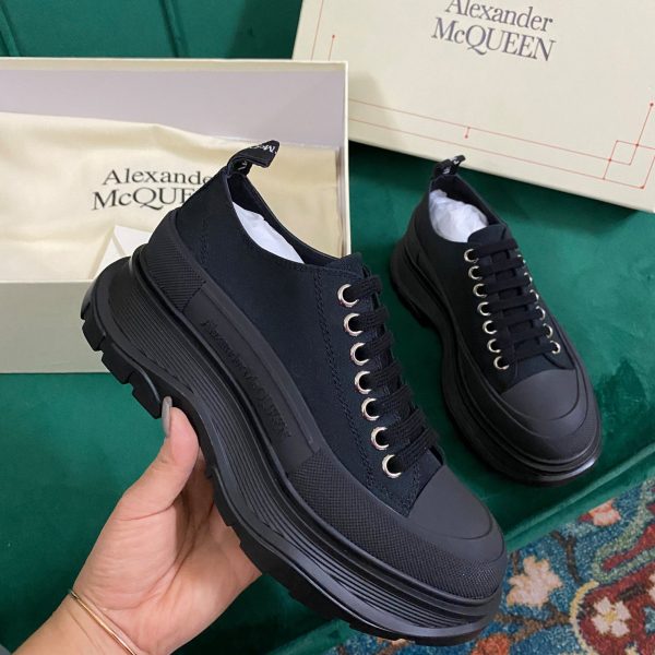 Alexander Mqueen Women's Tread Slick Lace Up In Black - Image 7
