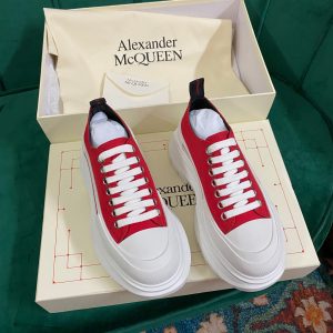 Alexander Mqueen Women's Tread Slick Lace Up In Lust Red
