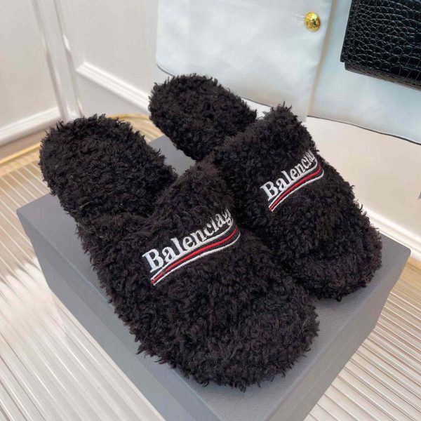 Balenciaga Furry Sandals