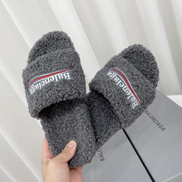 Balenciaga Furry Slide Sandal