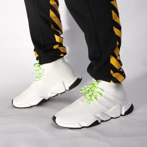 Balenciaga Lace-Up Knit Sock Sneakers(White)