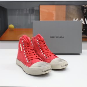 Balenciaga Men's Paris High Top Sneaker In Red