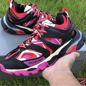 Balenciaga Track Trainers In Purple/Red And Black