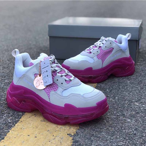 Balenciaga Triple S Sneakers In Pink/White