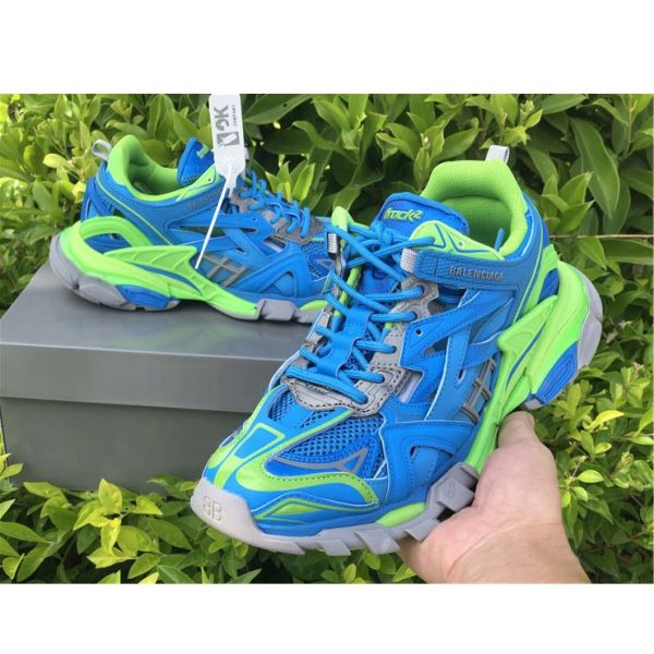 Balenciaga Blue & Green Track.2 Sneakers