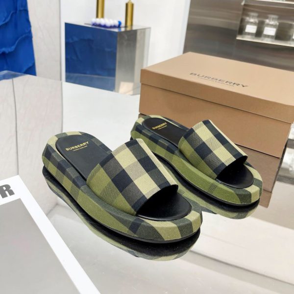 Burberry Check Cotton Slides