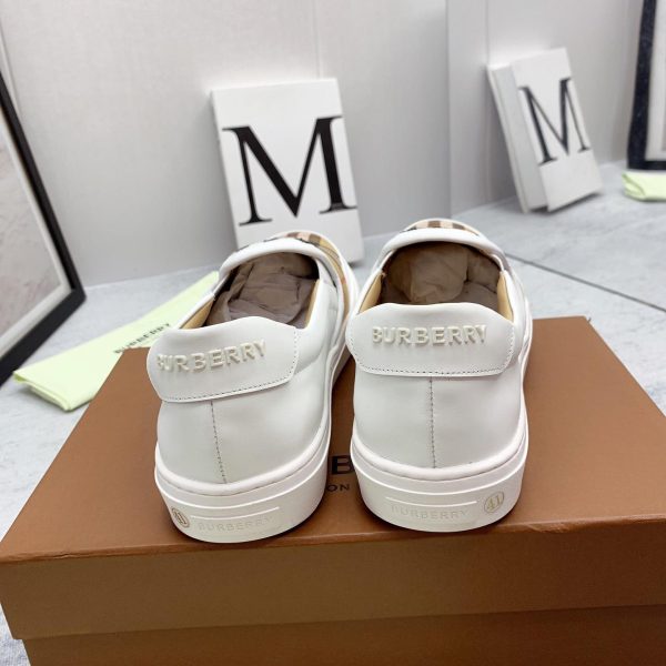 Burberry Leather And Vintage Check Slip-On Sneakers - Image 7