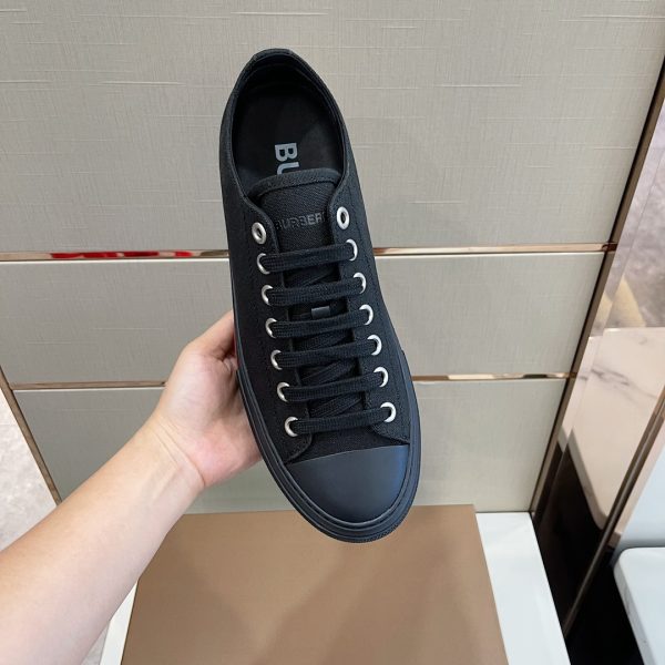 Burberry Logo Detail Cotton Sneakers - Image 4