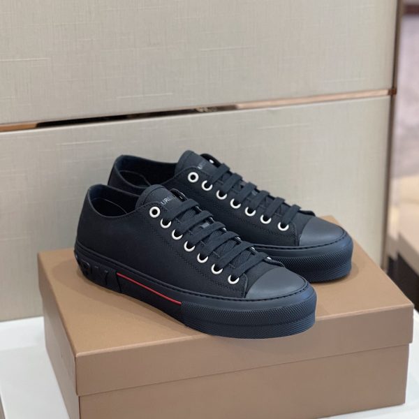 Burberry Logo Detail Cotton Sneakers
