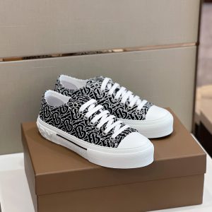 Burberry Monogram Print Cotton Sneakers