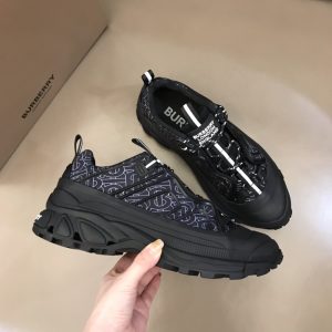 Burberry Nylon And Patent Leather Arthur Sneakers