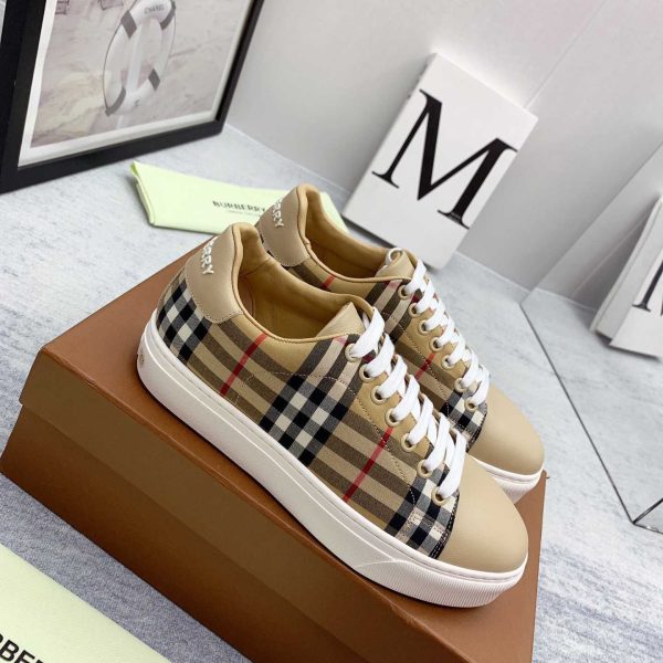 Burberry Vintage Check and Leather Sneakers