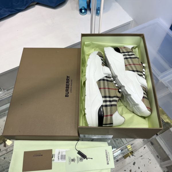 Burberry Vintage Check Suede And Leather Sneakers - Image 2