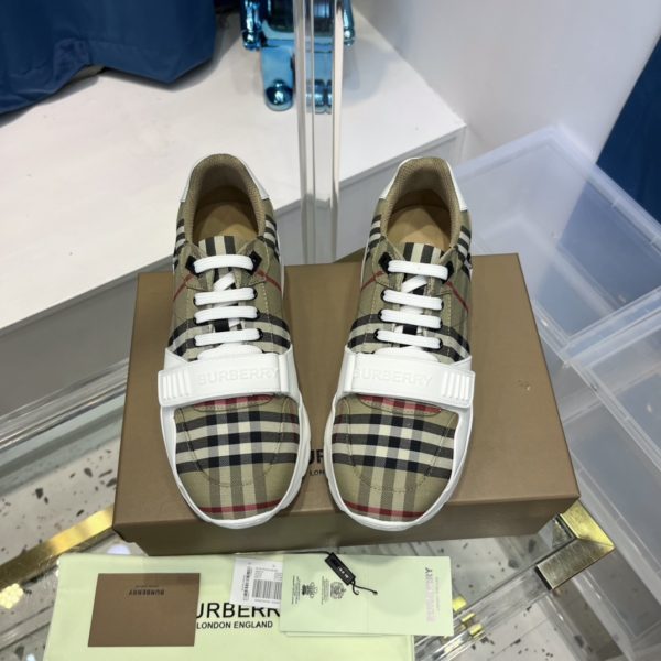 Burberry Vintage Check Suede And Leather Sneakers - Image 5