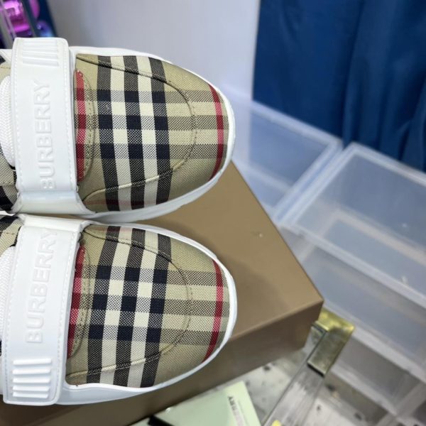 Burberry Vintage Check Suede And Leather Sneakers - Image 6