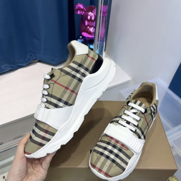 Burberry Vintage Check Suede And Leather Sneakers - Image 8