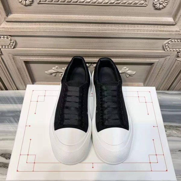 Alexander Mqueen Deck Lace-Up Plimsoll Sneaker - Image 3