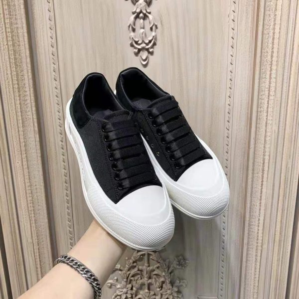 Alexander Mqueen Deck Lace-Up Plimsoll Sneaker - Image 5