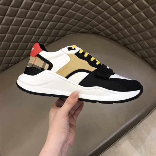 Burberry Nylon Suede And Vintage Check Sneakers