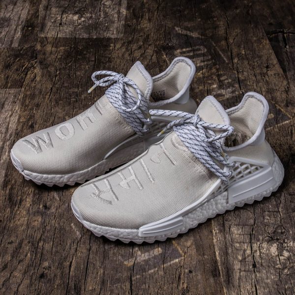 Adidas Pharrell Nmd Hu Trail Blank Canvas Ac7031 White Sneakers