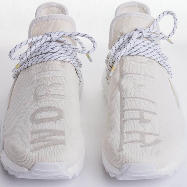 Adidas Pharrell Nmd Hu Trail Blank Canvas Ac7031 White Sneakers - Image 3