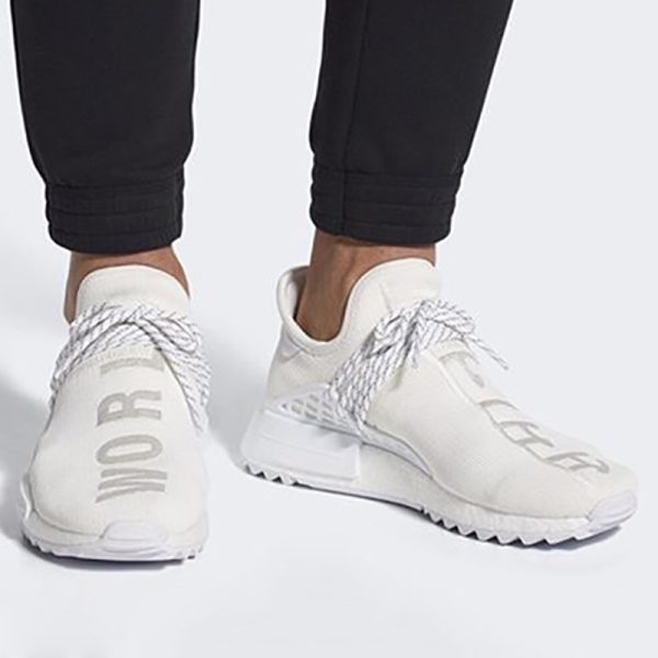 Adidas Pharrell Nmd Hu Trail Blank Canvas Ac7031 White Sneakers - Image 7