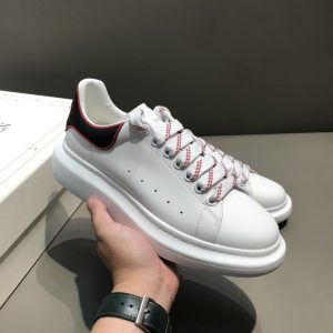 Alexander Mqueen Raised-Sole Low-Top Leather Trainers