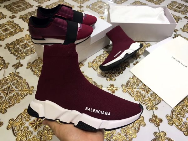 Balenciaga Super Perfect Balenciaga Race Runners Wine Red