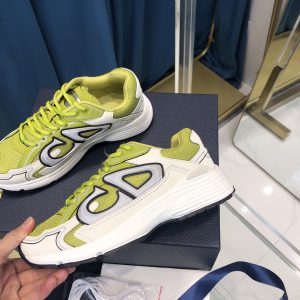 Dior B30 Sneaker Yellow Mesh And White Technical Fabric