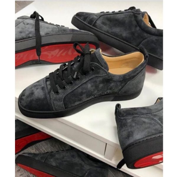 Christian Louboutin Grey Suede Low Top Sneaker