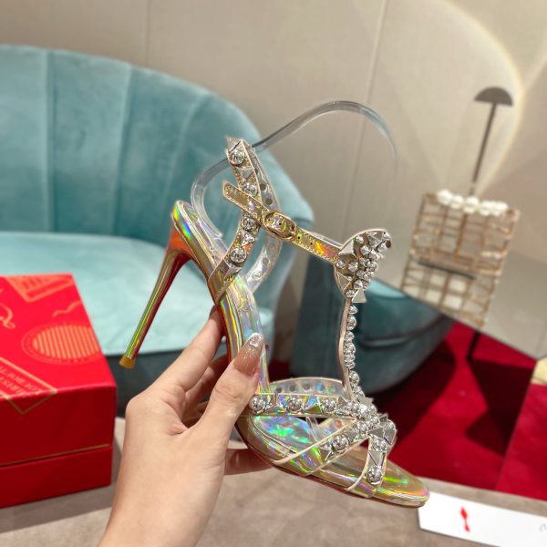 Christian Louboutin Silver Sandal（10cm Heel Height） - Image 2