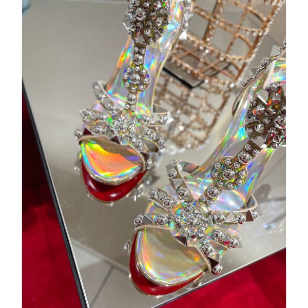 Christian Louboutin Silver Sandal（10cm Heel Height） - Image 5